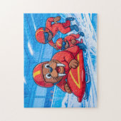 Walrus Starting a Bobsleigh Run on a Snowy Track ジグソーパズル (縦)