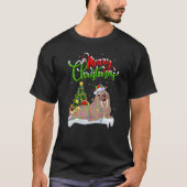 Walrus Xmas Decorations Santa Walrus Christmas Tシャツ (正面)
