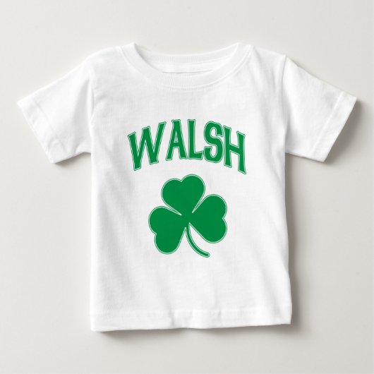 Walshのアイルランド人のシャムロック ベビーTシャツ (正面)
