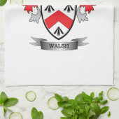 Walshの紋章付き外衣 キッチンタオル (折り畳み)