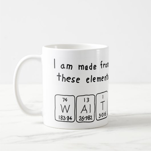 Walt定期テーブル名mug コーヒーマグカップ (左)