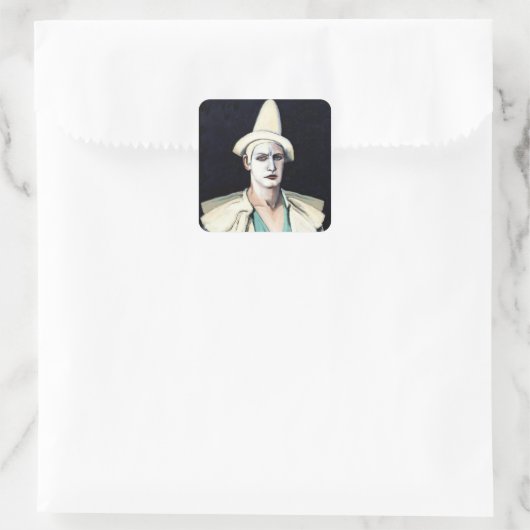 Walt Kuhnによるピエロとしてのアーティストポートレート スクエアシール (バッグ)