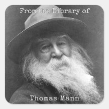 Walt Whitmanのライブラリから蔵書票シール