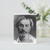 Walt Whitman "魂を侮辱"引用文ギフト&カード ポストカード (スタンド正面)