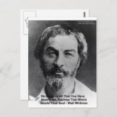 Walt Whitman "魂を侮辱"引用文ギフト&カード ポストカード (正面/裏面)