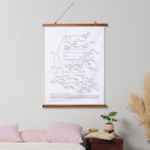Walt Whitman 164-Word Diagrammed Wall Tapestry 吊り下げ型タペストリー (寝室)
