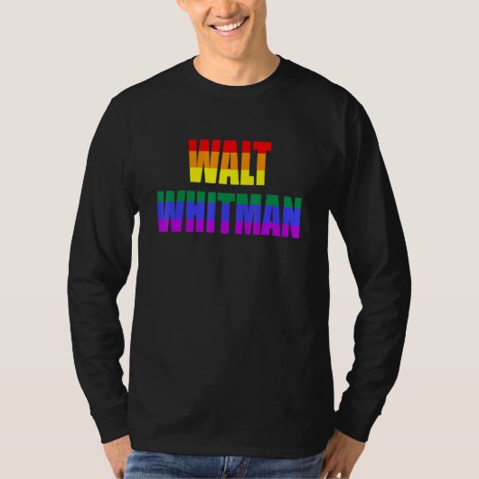 Walt Whitman Gay Pride American Poet English Write Tシャツ (正面)