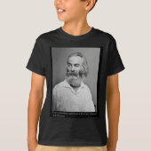 Walt Whitman Joy With You Love引用文マグティーなど Tシャツ (正面)