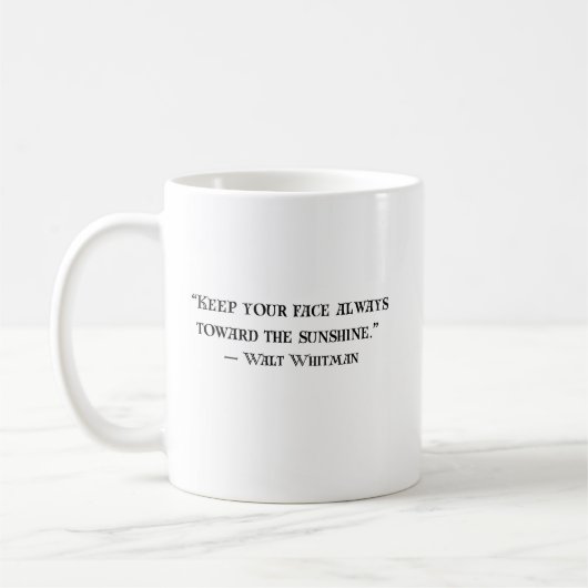 Walt Whitman Positive Quote Coffee Mug コーヒーマグカップ (左)