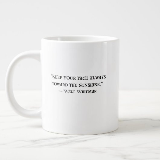 Walt Whitman Positive Quote Coffee Mug ジャンボコーヒーマグカップ (左)