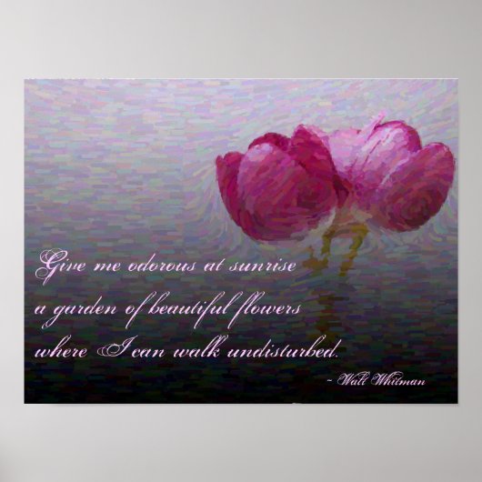 Walt Whitman Tulips Painting ポスター (正面)