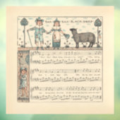 Walter Crane Baa Baa Black Sheep Nursery Rhyme  ウィンドウサイン (シート3)