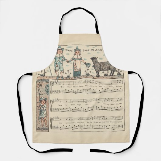 Walter Crane Baa Baa Black Sheep Nursery Rhyme  エプロン (正面)