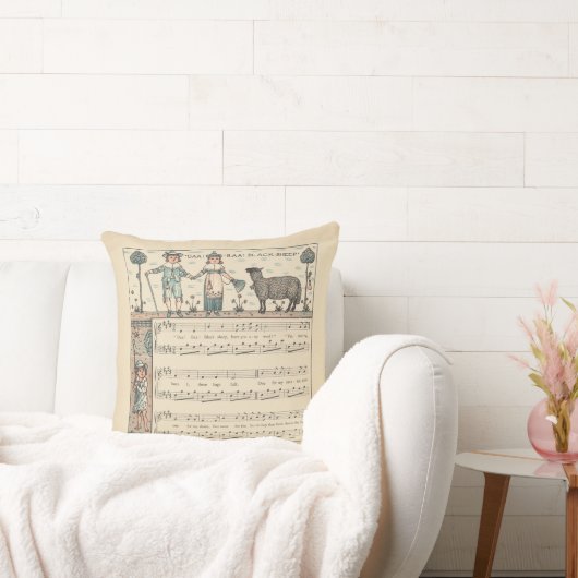 Walter Crane Baa Baa Black Sheep Nursery Rhyme  クッション (ソファ)