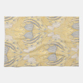 Walter Crane Blue White Tulips & Acanthus キッチンタオル (横)