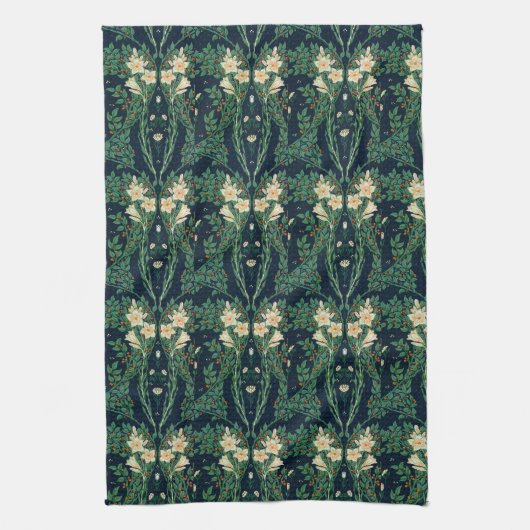 Walter Crane "Francesca" Botanical キッチンタオル (縦)