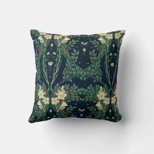 Walter Crane "Francesca" Botanical クッション (裏面)