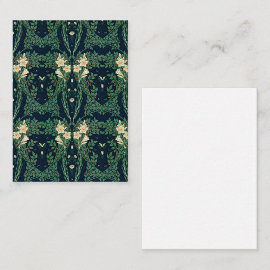 Walter Crane "Francesca" Botanical ノートカード (正面/裏面)