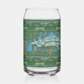 Walter Crane May Tree Wallpaper Green Blue ガラス缶 (正面)