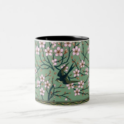 Walter Crane - Swallows and Almond Blossoms Mug ツートーンマグカップ (中央)