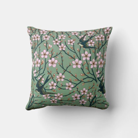 Walter Crane Swallows and Almonds クッション (裏面)