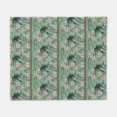 Walter Crane Swallows and Almonds フリースブランケット (正面(横))