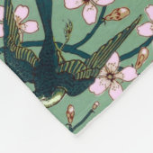 Walter Crane Swallows and Almonds フリースブランケット (角)
