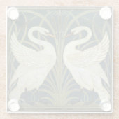 Walter Crane Swan & Rush and Iris ヴィクトリア ガラスコースター (裏面)