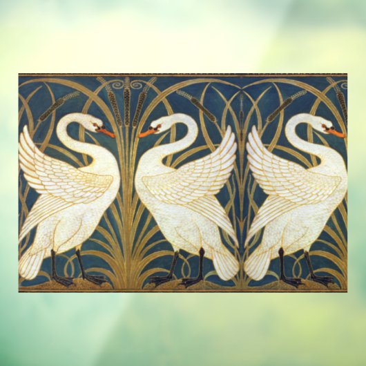 Walter Crane Swan  Rush And Iris Art Nouveau ウィンドウサイン (シート3)
