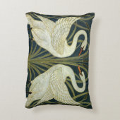 Walter Crane Swan & Rush and Iris Victorian  アクセントクッション (裏面(縦))