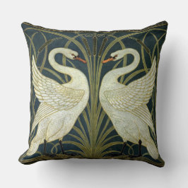 Walter Crane Swan & Rush and Iris Victorian  クッション