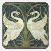 Walter Crane Swan & Rush and Iris Victorian スクエアシール (正面)