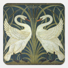 Walter Crane Swan & Rush and Iris Victorian  スクエアシール