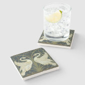 Walter Crane Swan & Rush and Iris Victorian  ストーンコースター (横)