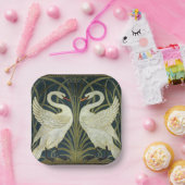 Walter Crane Swan & Rush and Iris Victorian ペーパープレート (パーティー)