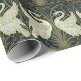 Walter Crane Swan & Rush and Iris Victorian  ラッピングペーパー