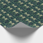 Walter Crane White Lily-Blue Back Botanical ラッピングペーパー (角)