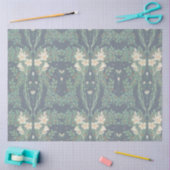 Walter Crane White Lily-Blue Back Shower Curtain 薄葉紙 (クラフト)