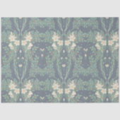 Walter Crane White Lily-Blue Back Shower Curtain 薄葉紙 (正面)