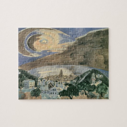 Walter GramatteによるMoon Over Barcelona ジグソーパズル (横)