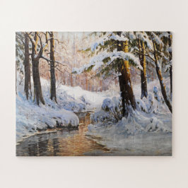 Walter Moras雪の森の風景 ジグソーパズル