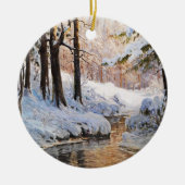 Walter Moras雪の森の風景 セラミックオーナメント (正面)