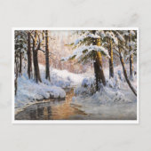 Walter Moras雪の森の風景 ポストカード (正面)