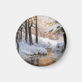 Walter Moras雪の森の風景 マグネット