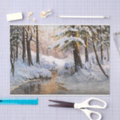 Walter Moras雪の森の風景 薄葉紙 (クラフト)