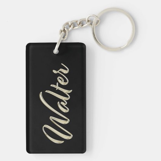Walter Name whitegold Schlüsselanhänger Anhänger キーホルダー (裏面)
