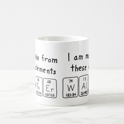 Waltherの周期表の名前のマグ コーヒーマグカップ (中央)