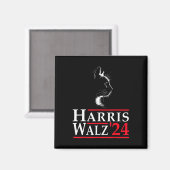 Waltz 2024 Catおもしろい投票Kamala Harris Tim Wa マグネット (正面/裏面)