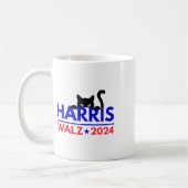Walz 2024キャッおもしろいト選挙Kamala Harris Tim Wal コーヒーマグカップ (左)