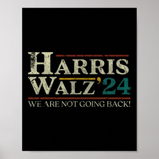 Walz 2024年の選挙我々は悲惨な状態に戻らない ポスター (正面)